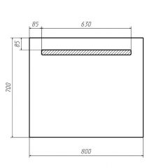 Зеркало Good Light 80 с подсветкой Sansa (GL7008Z) | фото 2