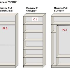 Шкаф распашной серия «ЗЕВС» (PL3/С1/PL2) | фото 2